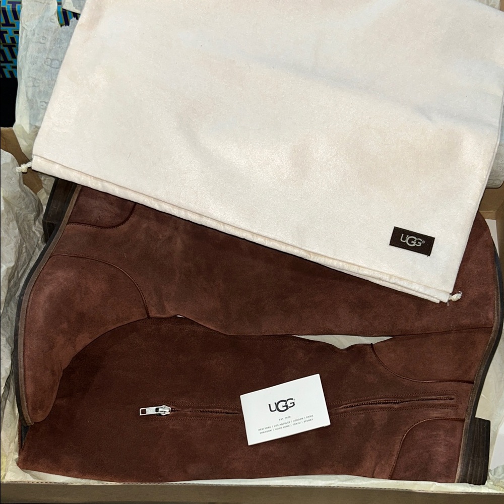 UGG Daley Brown Suede. Boots With Dust-bag in Box. - Picture 13 of 15